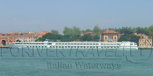 Michelangelo Motor ship in the Venetian Lagoon